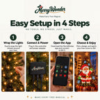 Easy setup in 4 steps – hang, connect, open the app, choose