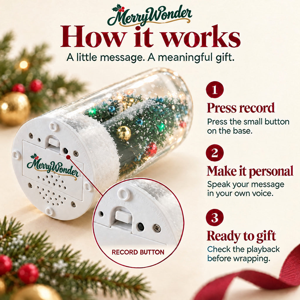 How it works – press record, make it personal, ready to gift