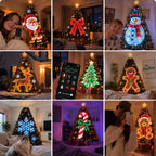 12+ animated designs – Santa, snowman, reindeer, snowflake, candy cane and more