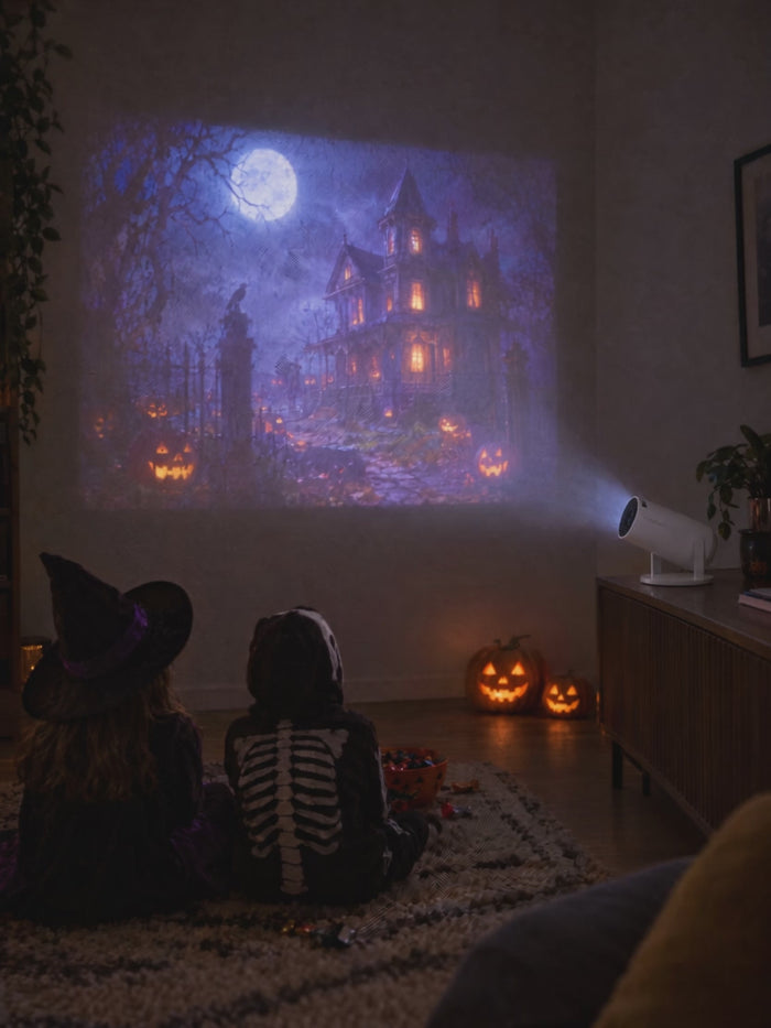 Halloween scene on the wall