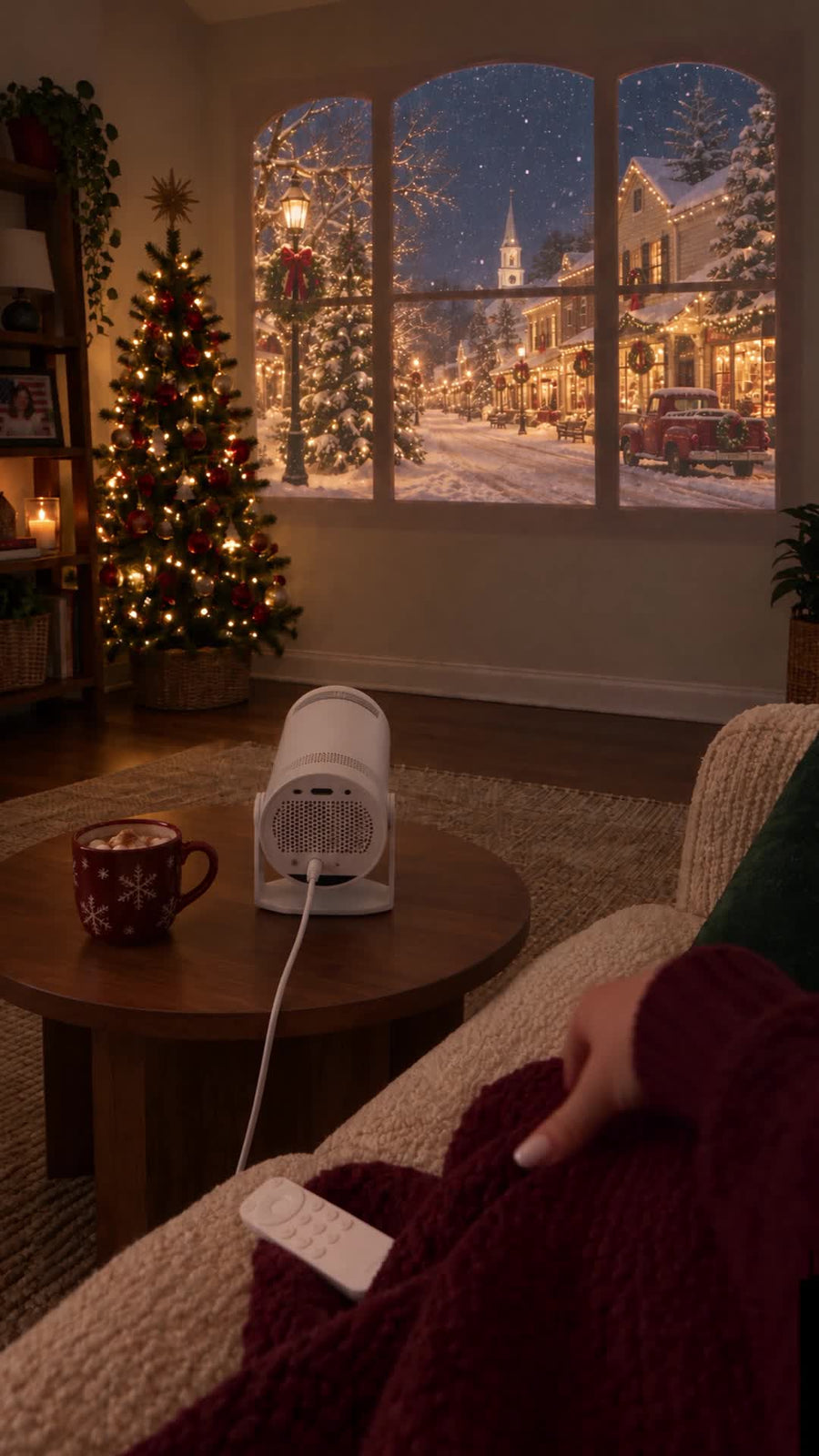 Small apartment, big Christmas energy – HollyBeam room reel